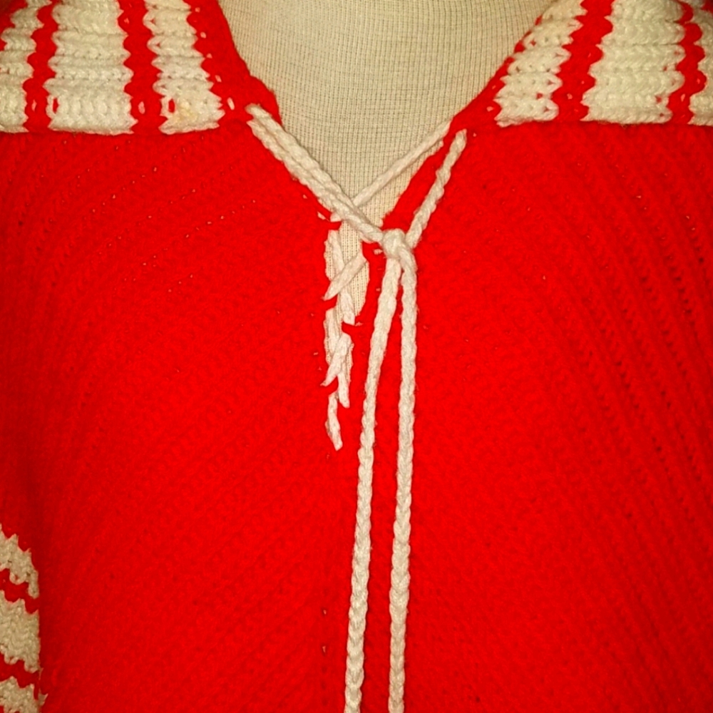 Vintage knit poncho